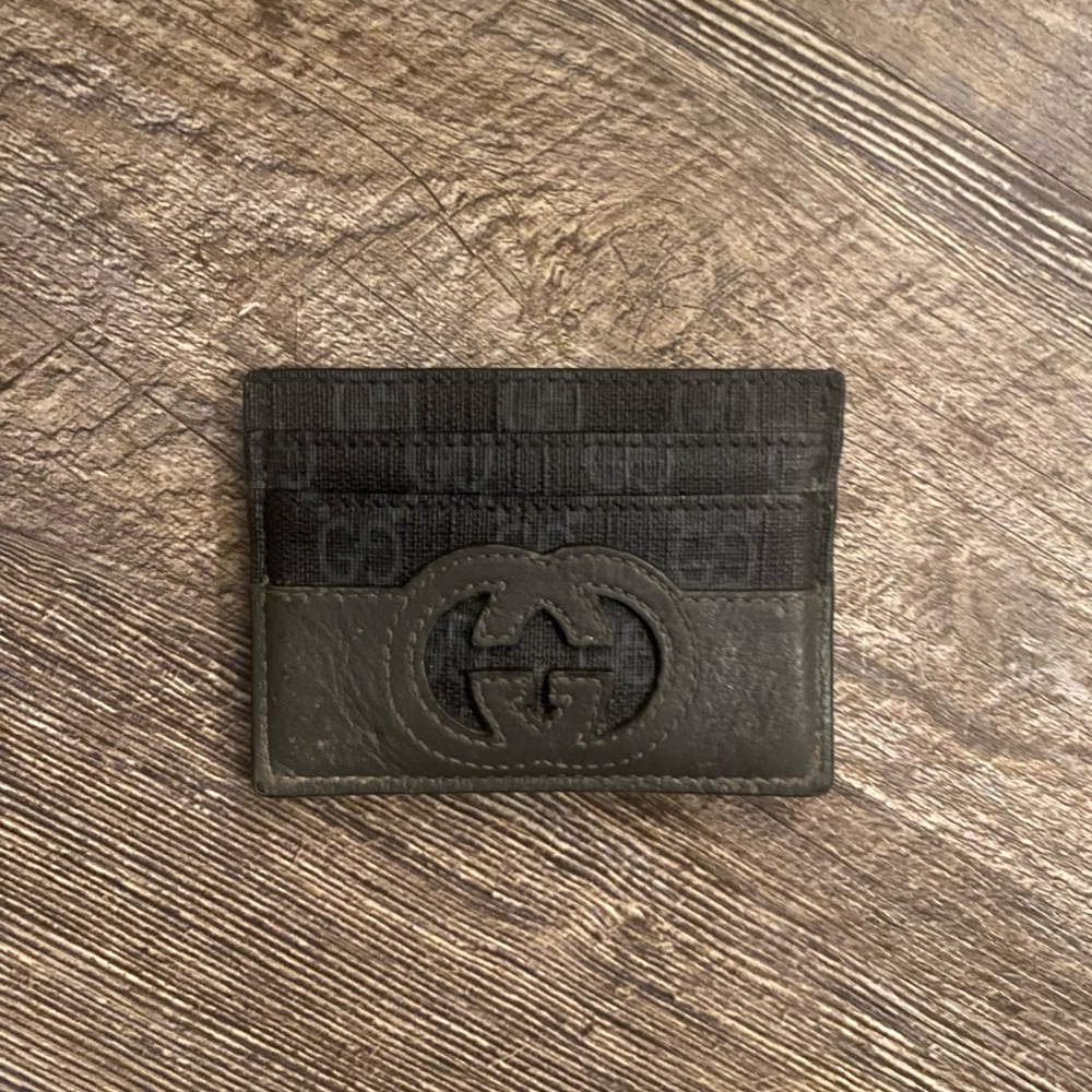 Gucci Black and Brown Card Holder